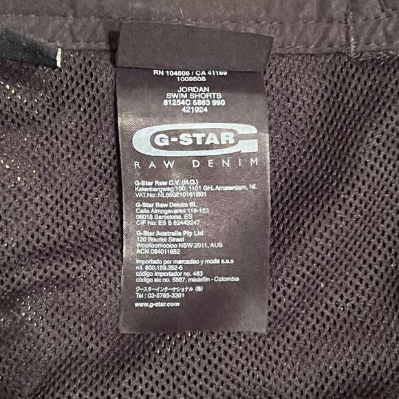 Mens G-STAR Raw Jordan Black Swim Shorts / Size XL - Picture 6 of 7